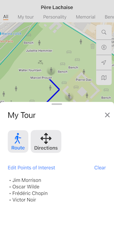 Tour Selection Feature